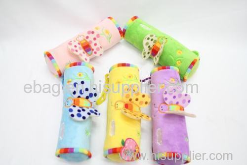Plush butterfly cylindrical pencil bags