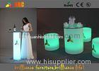 PE (polyethylene) + RGB LED light LED leisure table , Glowing Furniture for lounges