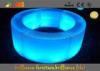 PE LED Bar Furniture Round Bar Counter , LED Display Table