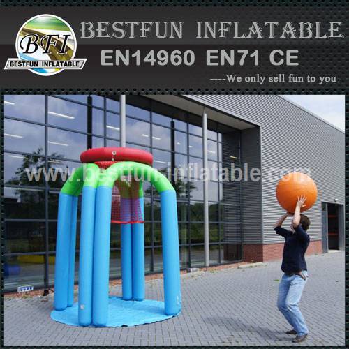 Giant inflatable basketball game