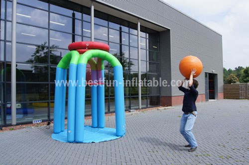Giant inflatable basketball game
