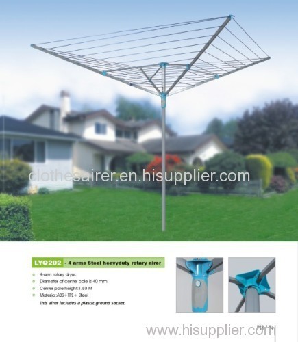 4 arms outdoor umbrella-type rotary clothesline laundry rack