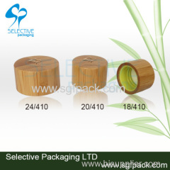 hot sale recyclable bamboo lid plastic bottle cap screw cap inner plastic cap 18mm/20mm/24mm/28mm wooden cap