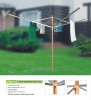 wooden colour aluminium garden rotary clothes air dryer.