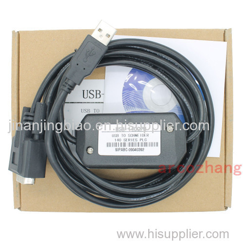 Free shipping Schneider Quantum 140 series CPU programming cable, USB to 232 interface