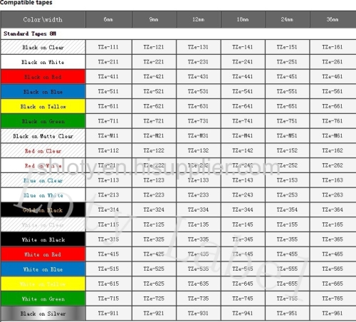 9mm*8m black on yellow Tze-621 compatible brother label tape P-touch printer label tape Printer Ribbons Printer Supplies