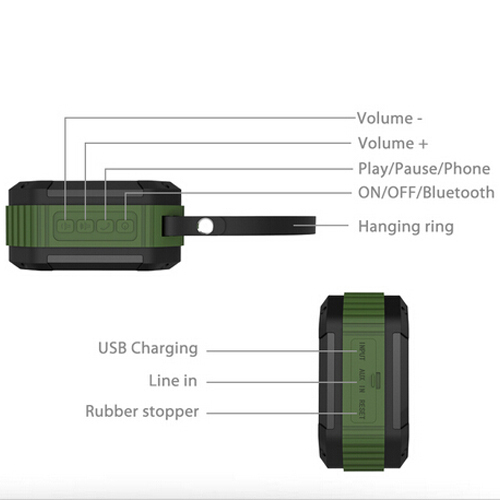 Dustproof Smart Bluetooth wireless speakers for Iphone6 Plus