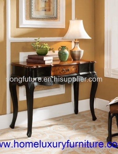 Console table wood console table with mirror Italian style antique wall table
