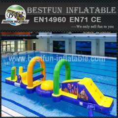 Contemporary kid's inflatable water park