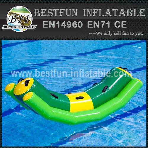 Giant beach inflatable water park