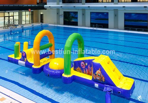 Contemporary kid's inflatable water park