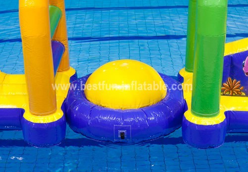 Contemporary kid's inflatable water park