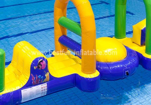 Contemporary kid's inflatable water park