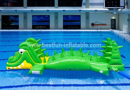 Fun playing inflatable water bridge game