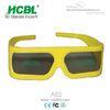4DX Cinema Circular Polarized Plastic 3D Glasses Yellow ABS Frame