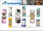 Mirror Stainless Steel Commercial Elevator Cabins , Sightseeing Elevator Cabs