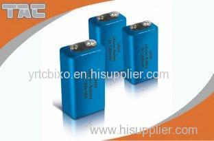 Wide Range of Operating Temperature Li-MnO2 CR 9V 1200mAh Battery