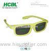 Yellow Stylish Active Circular Polarized 3D Glasses / Eyewear With ABS Frame