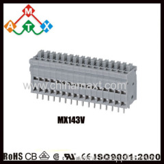 2.54mm PCB screwless terminal block connector