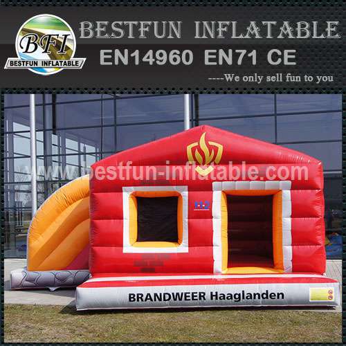 Bouncy castle firefighters measure