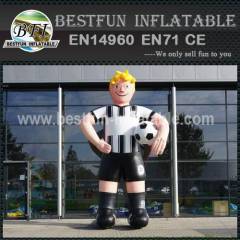 Inflatable football player tailored