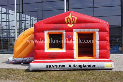 Bouncy castle firefighters measure