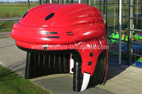 Hockey helmet inflatable tent