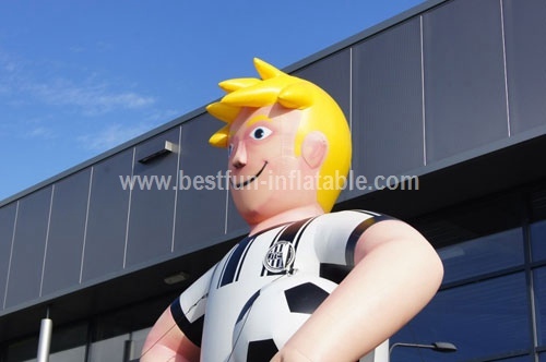 Inflatable football player tailored