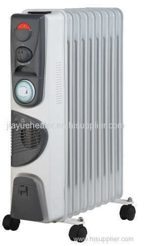Electric Oil Heater with Fan and Timer