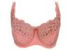 Breathable Large Size Full Figured Bra for Girls , Haw Red Contrast Color