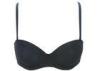 Black Versatile Wearing Sexy Demi Bra Padding inside Cup Silicon Wings