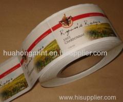 custom private printing label self adhesive label