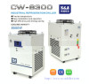 Water chiller for fast axial flow CO2 lasers