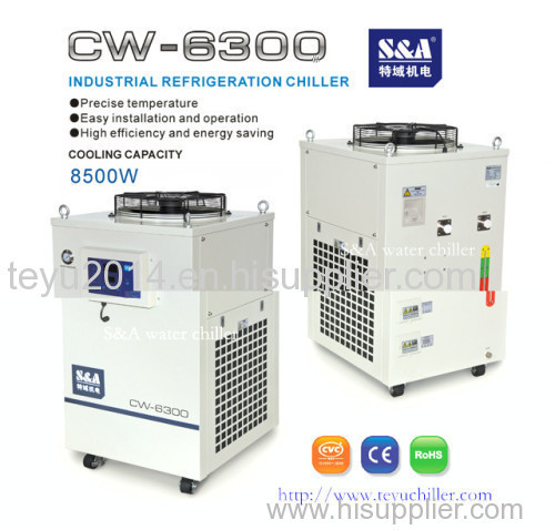 Water chiller for fast axial flow CO2 lasers