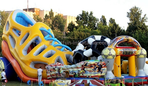 Amusement inflatable dry slide