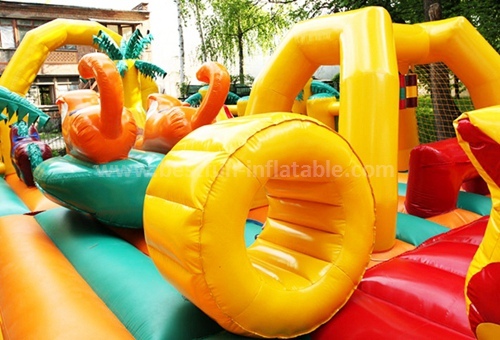 Attractive inflatable dragon slide