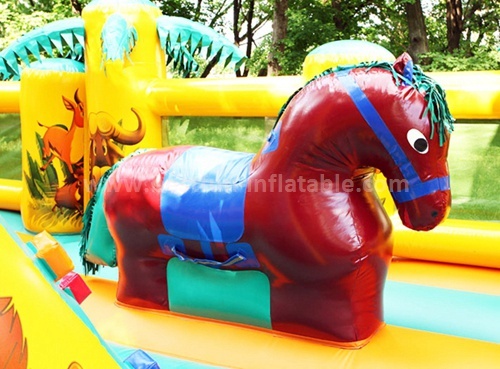 Attractive inflatable dragon slide