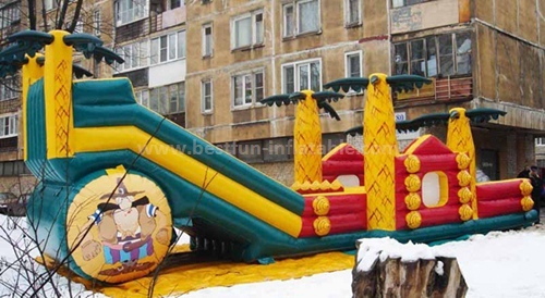 Backyard inflatable slide toys