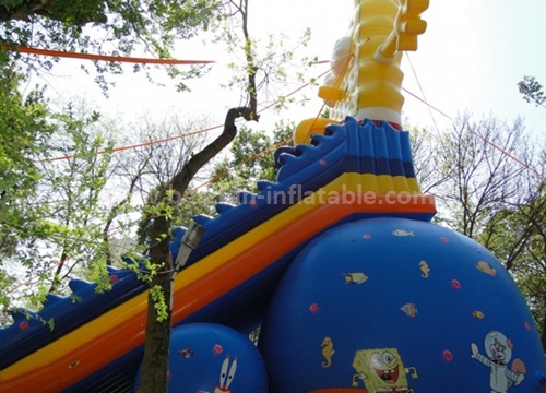 Cartoon inflatable bouncing slide