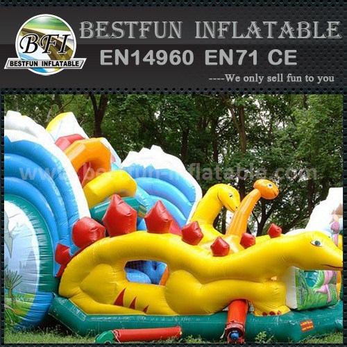 Cheap inflatable trampoline with slide