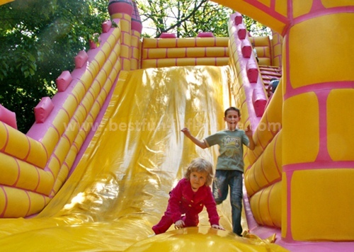 Church event inflatable slide