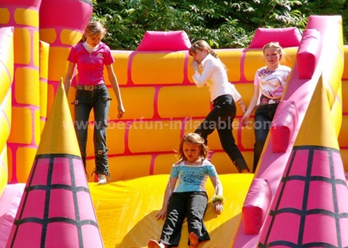 Church event inflatable slide