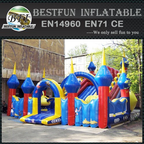 Circus time inflatable slide