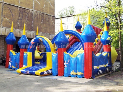 Circus time inflatable slide