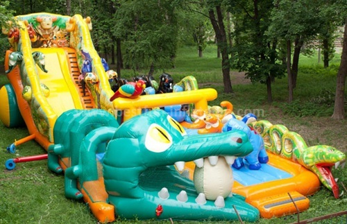 Commercial bouncer inflatables with slide