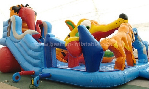 Commercial inflatable climbing slide