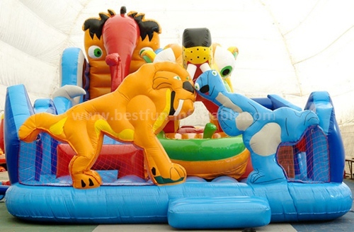 Commercial inflatable climbing slide