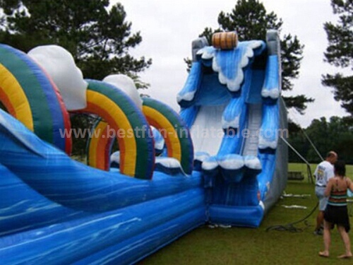 Endless fun inflatable slide