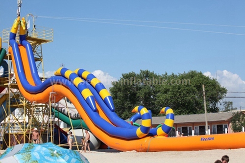 Giant inflatable hippo slide