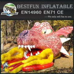 Inflatable amusement slide dragon shape